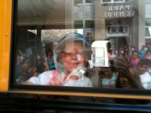 Here's my little guy at bus orientation last fall when he entered PreK.